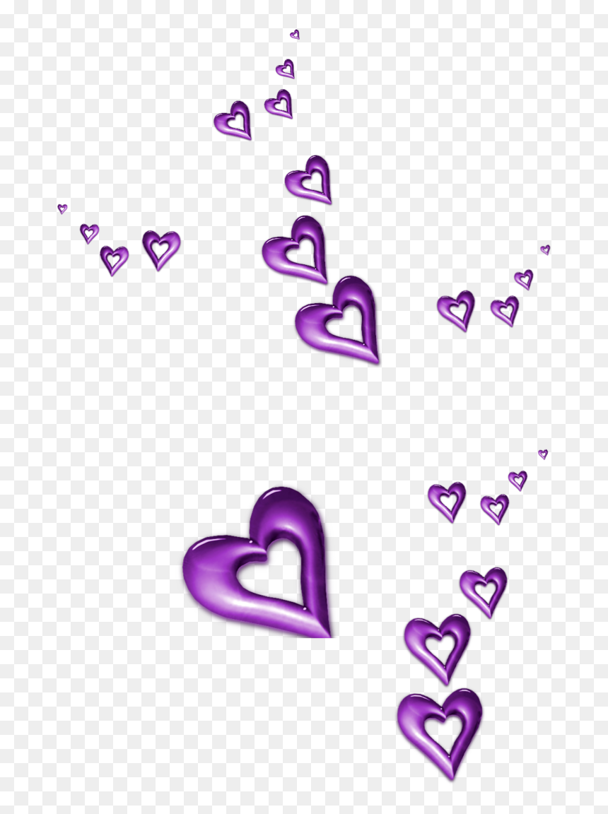 Decorative Hearts Ornaments Png I - Love Purple Clipart, Transparent Png - purple hearts png