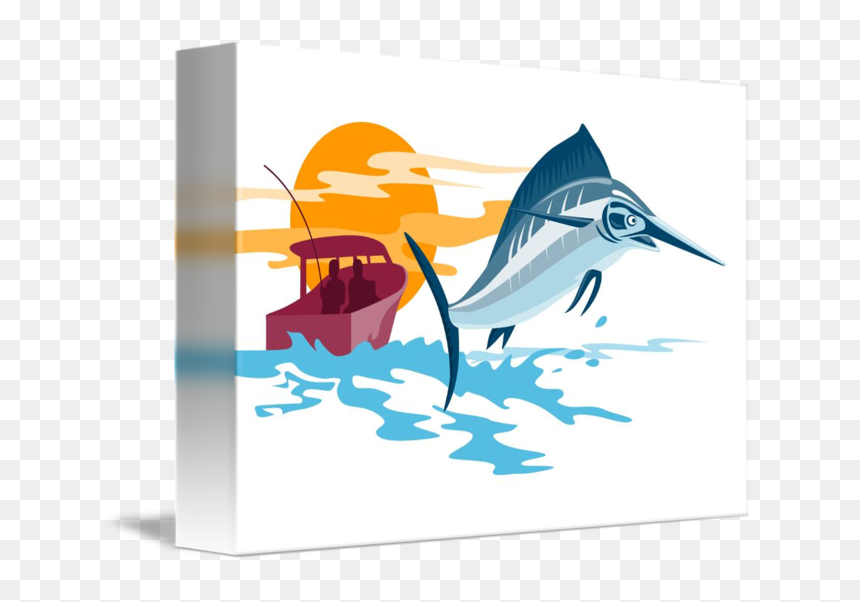 Fish Retro By Aloysius Patrimonio Clipart , Png Download - Swordfish, Transparent Png - swordfish png