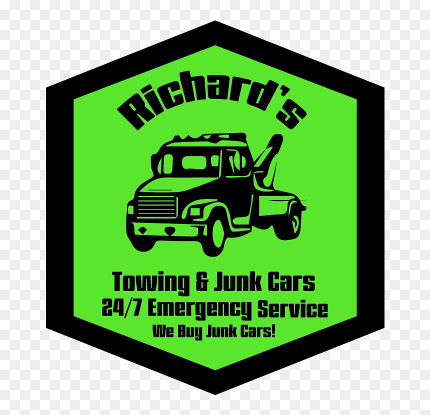 Richard"s Towing & Junk Cars - Clipart Tow Truck Png, Transparent Png - towing png