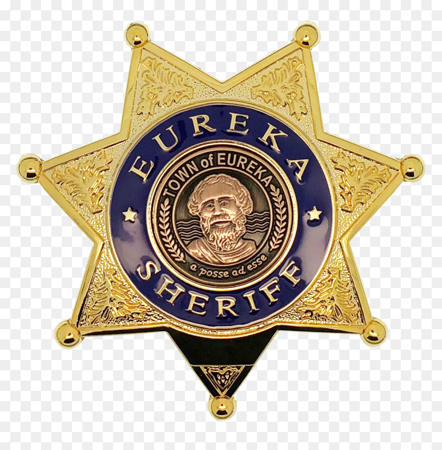 Eureka Town Sheriff Star Badge - Badge, HD Png Download - sheriff star png
