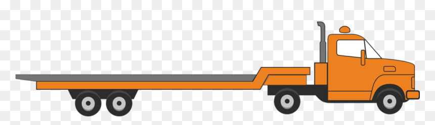 Flatbed Truck Clipart, HD Png Download - towing png