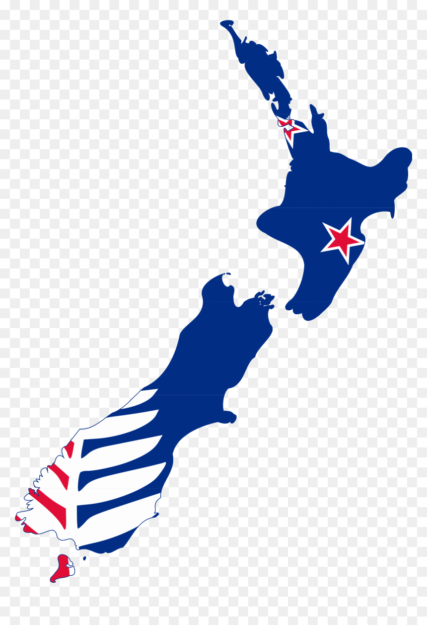 New Zealand Map Png - New Zealand Map Stewart Island, Transparent Png - india map png