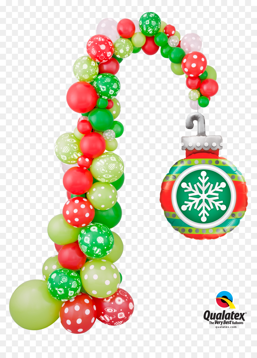 Christmas Ornament Balloon Column In 2019 - Christmas Ornament Balloons, HD Png Download - green balloon png