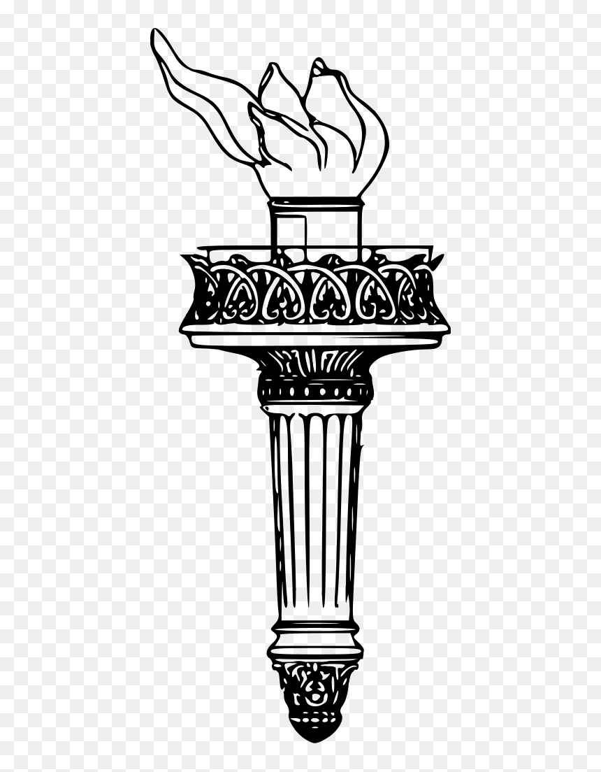 Collection Of Statue - Statue Of Liberty Torch Vector, HD Png Download - minecraft torch png