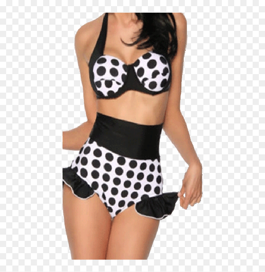 Sexy Bikini Black And White - Swimsuit, HD Png Download - swimsuit png