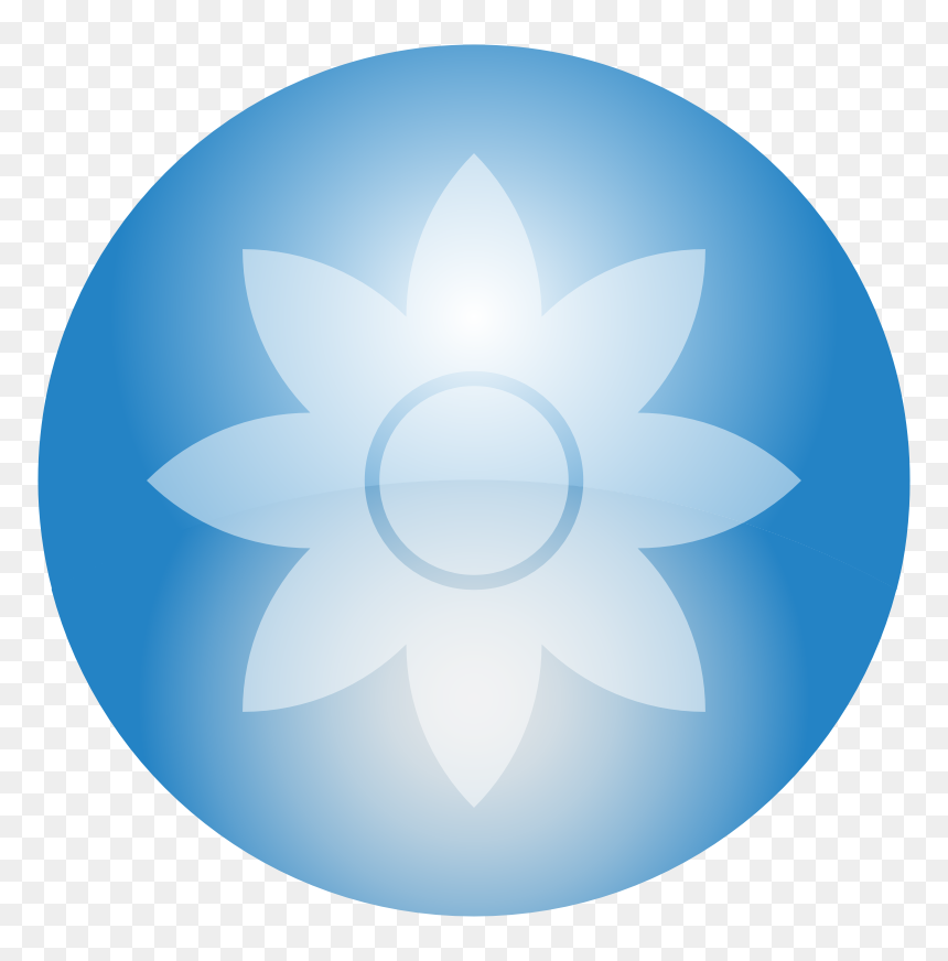 Sky Blue Flower Orb - Circle, HD Png Download - blue orb png