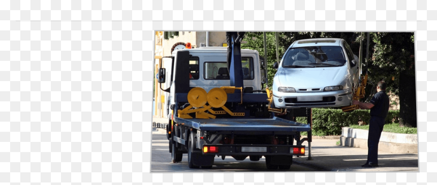 Towing A White Car - Roadside Service, HD Png Download - towing png