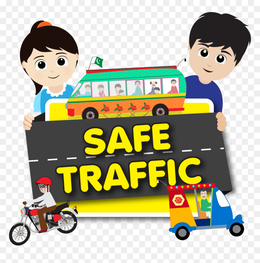 Pollution Clipart Traffic Pollution - Child Parking Lot Safety, HD Png Download - traffic png