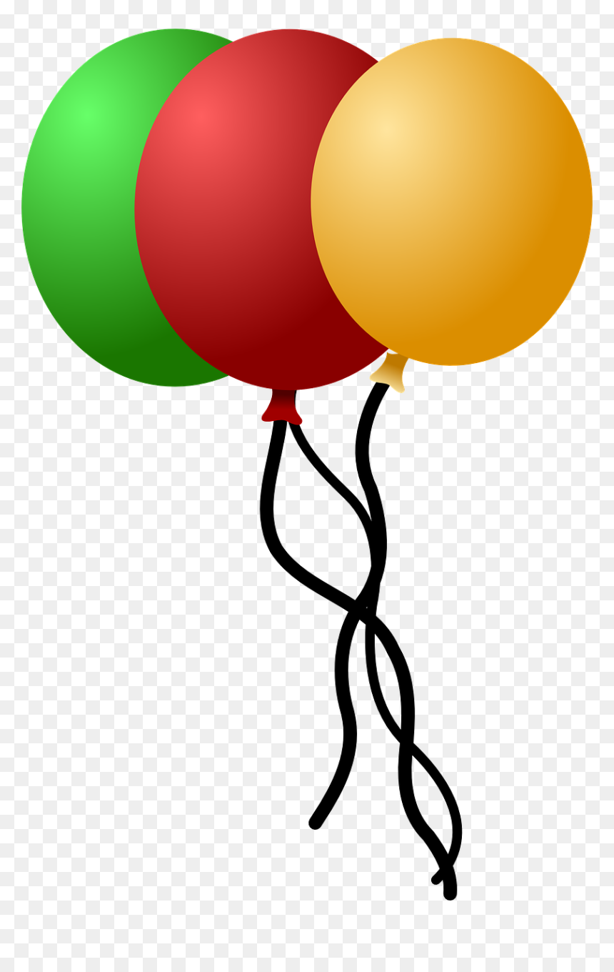 Balloons Green Yellow Red, HD Png Download - green balloon png