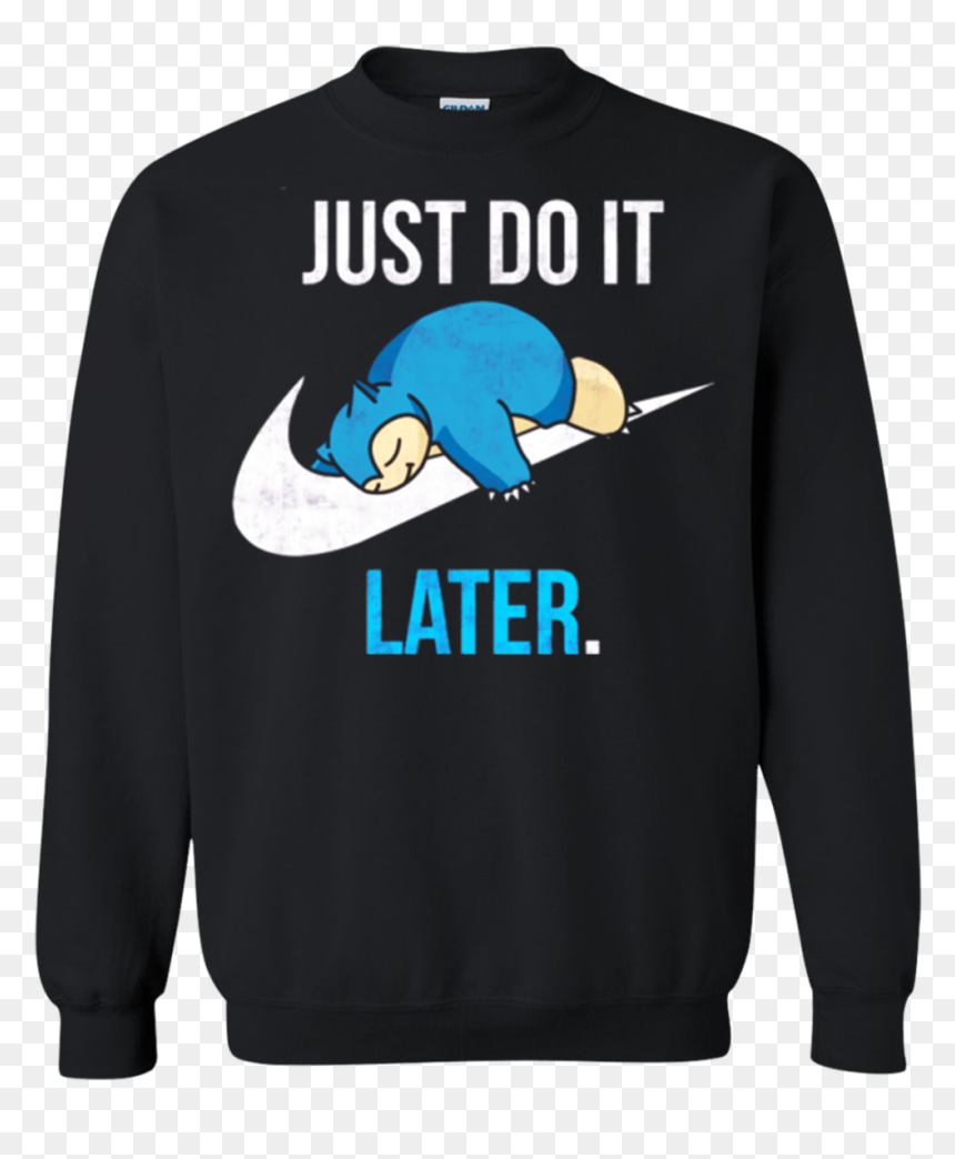 Tt0163 Pokemon Nike Just Do It Later Sweatshirt - Sweatshirt, HD Png Download - nike sign png