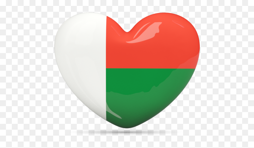 Download Flag Icon Of Madagascar At Png Format - Heart, Transparent Png - 3d heart png
