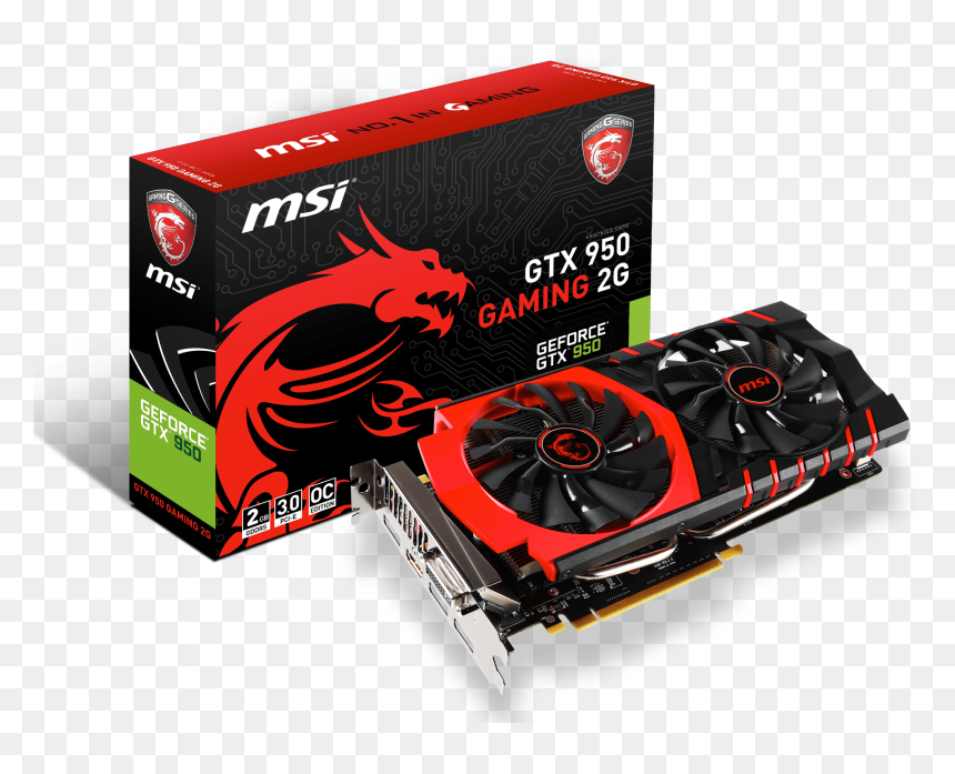 Msi Gtx 950 Gaming 2g Product Picture Box Card - Msi Gtx 970 Gaming X, HD Png Download - graphics card png