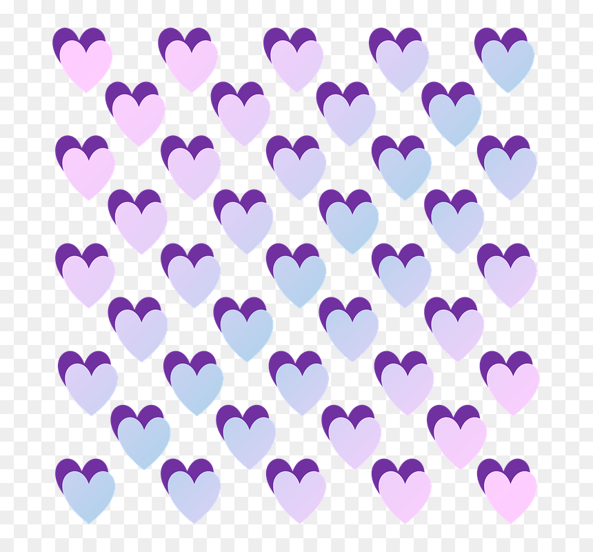 Transparent Pastel Png - Heart, Png Download - purple hearts png