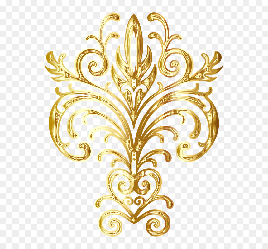 Gold Flourish Png, Transparent Png - gold design png
