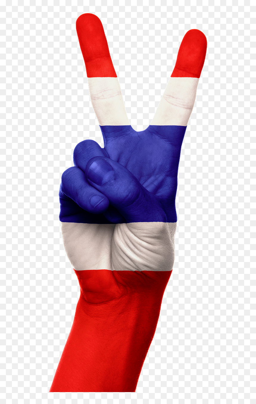 Flag Hand Thailand Png, Transparent Png - thailand flag png