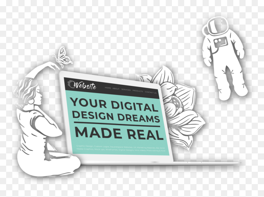 Monica Orto Graphic Artist Logo Squarespace Website - Illustration, HD Png Download - designer png