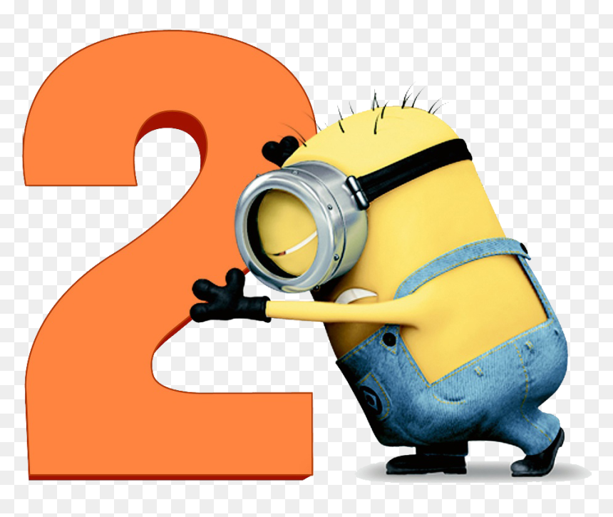 Despicable Me Png Photo - Minion With Number 2, Transparent Png - despicable me png