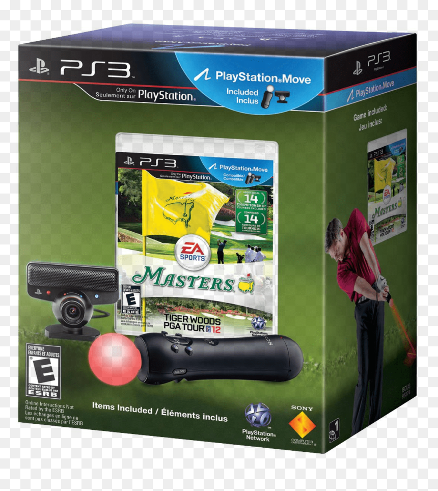 Tiger Woods Move Bundle Playstation - Ps3, HD Png Download - tiger woods png