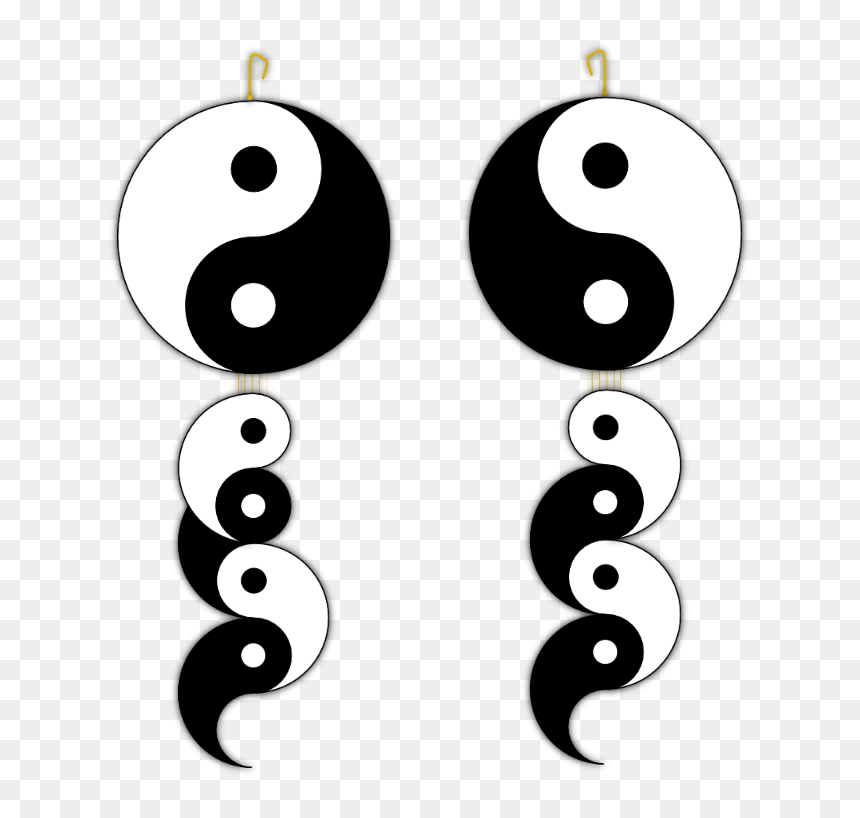 Yin Yang Earings - Circle, HD Png Download - earings png