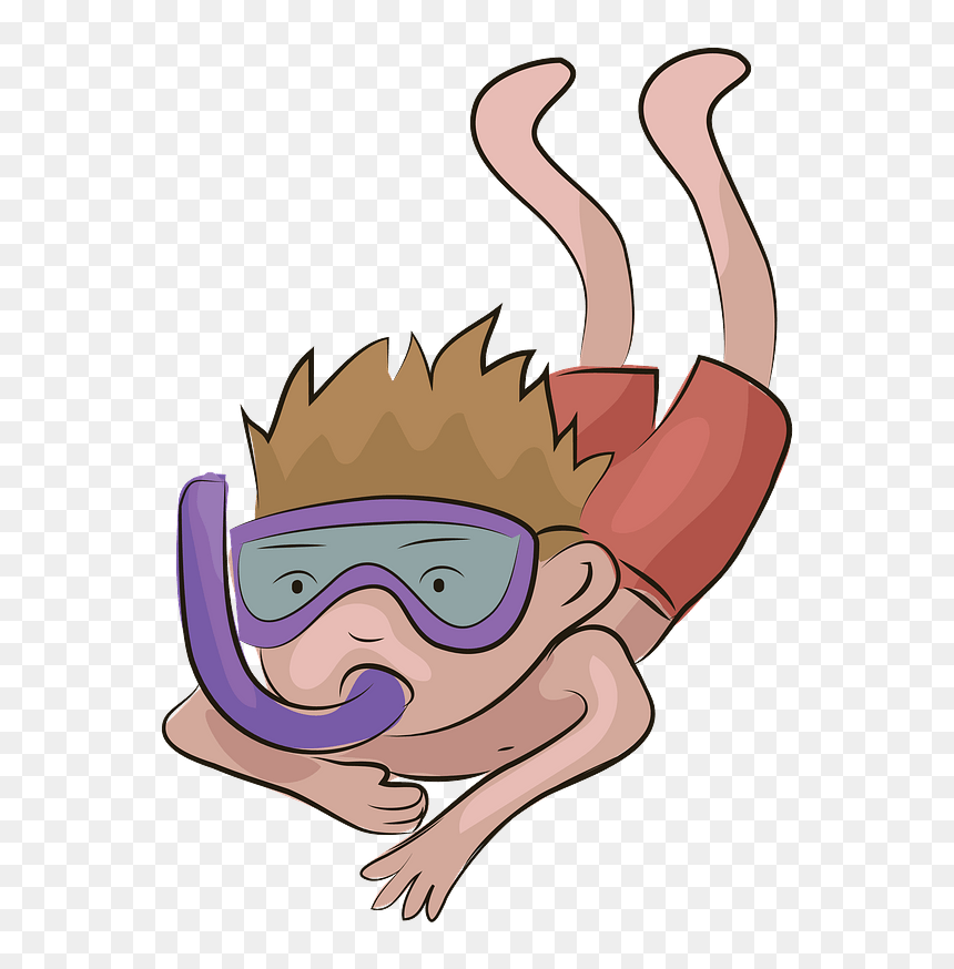Boy Snorkeling Clipart - Snorkeling Clipart, HD Png Download - snorkel png