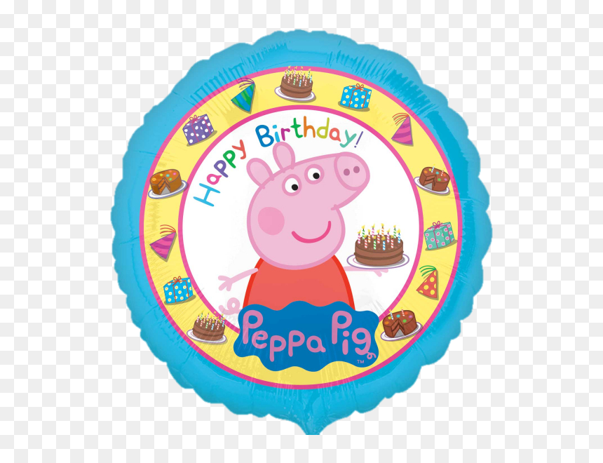 Peppa Pig Happy Birthday Foil Balloon - Happy 2nd Birthday Peppa Pig, HD Png Download - peppa pig birthday png