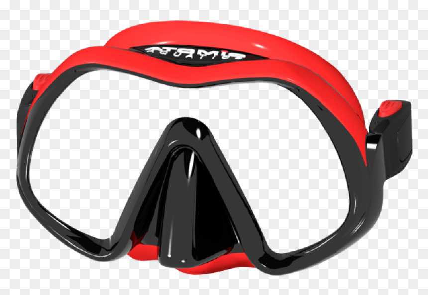 Atomic Aquatics Venom Frameless Mask Red, HD Png Download - snorkel png