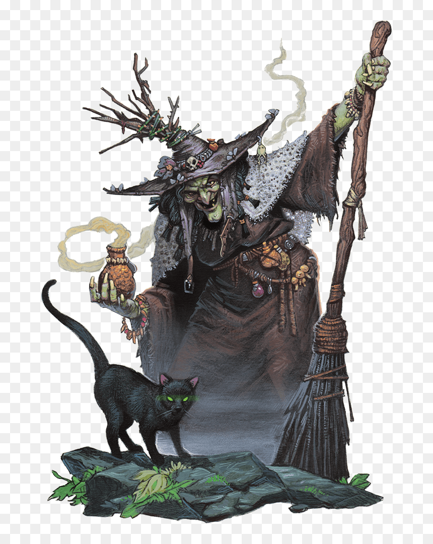 Curse Of Strahd Witch, HD Png Download - witch broom png