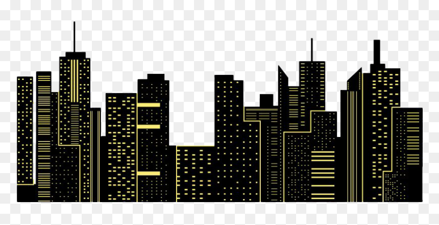 Pretty Night City - City Silhouette Png, Transparent Png - pretty png