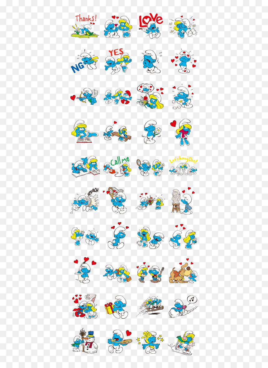 The Lovely Couple - Sticker Schlümpfe, HD Png Download - smurfs png