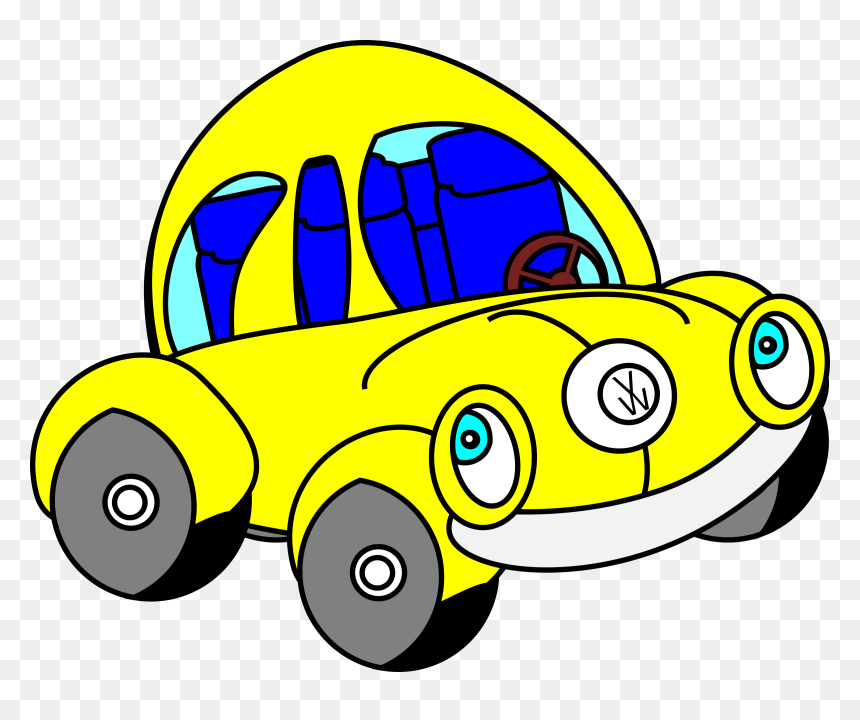 Happy Beatle Clip Arts - Yellow Bug Car Cartoon, HD Png Download - beatles png