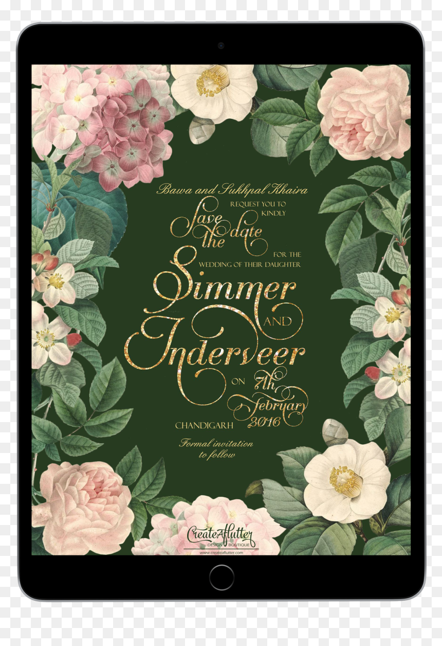 Garden Roses, HD Png Download - invitation png