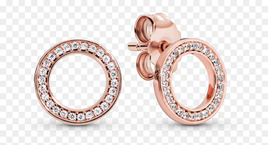 Pandora - Title - Tag - Circle Sparkling Earrings, HD Png Download - earings png