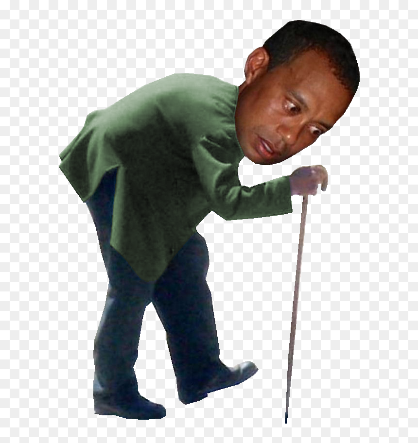 Old Man With Canes, HD Png Download - tiger woods png
