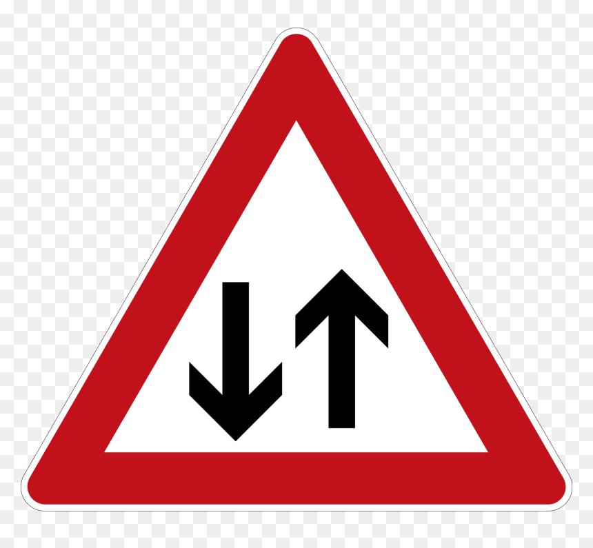 Two Way Traffic - Cattle Road Sign, HD Png Download - traffic png