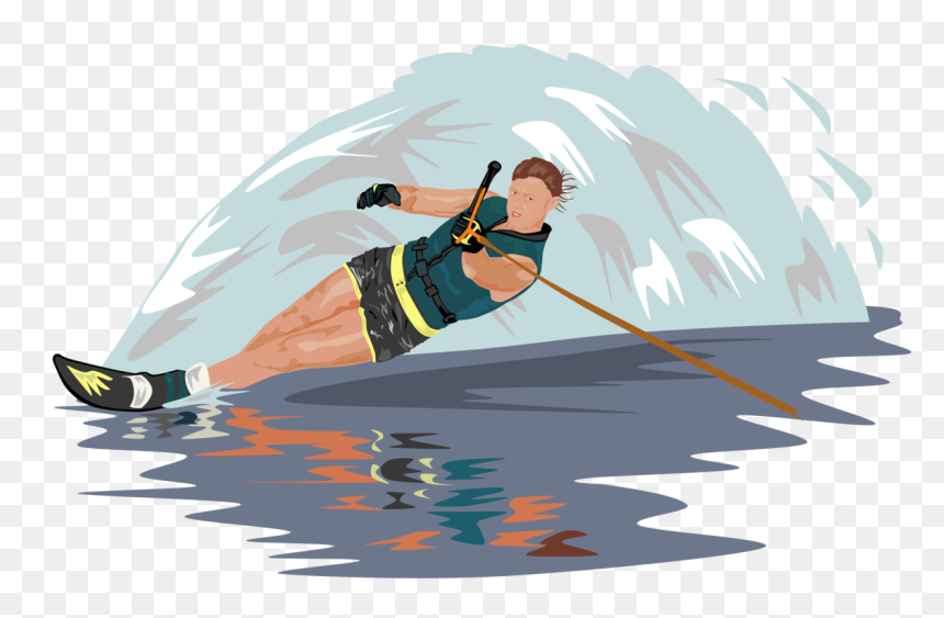 Art,surfing Equipment And Supplies,water - Water Skiing Clipart, HD Png Download - water vector png