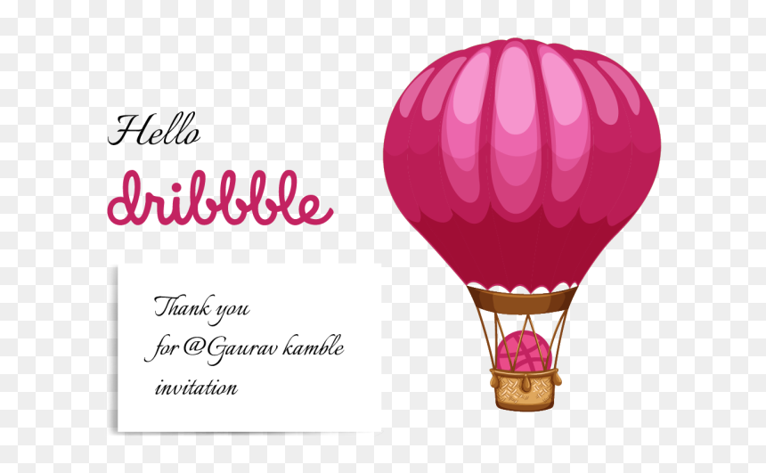 Invitation - Hot Air Balloon, HD Png Download - invitation png