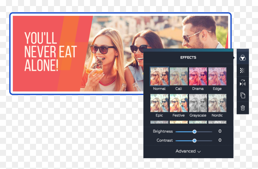 How To Create In Crello - Food, HD Png Download - tumblr png collage