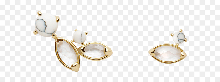 Naia Gold Earrings - Indigo Gold Earrings, HD Png Download - earings png