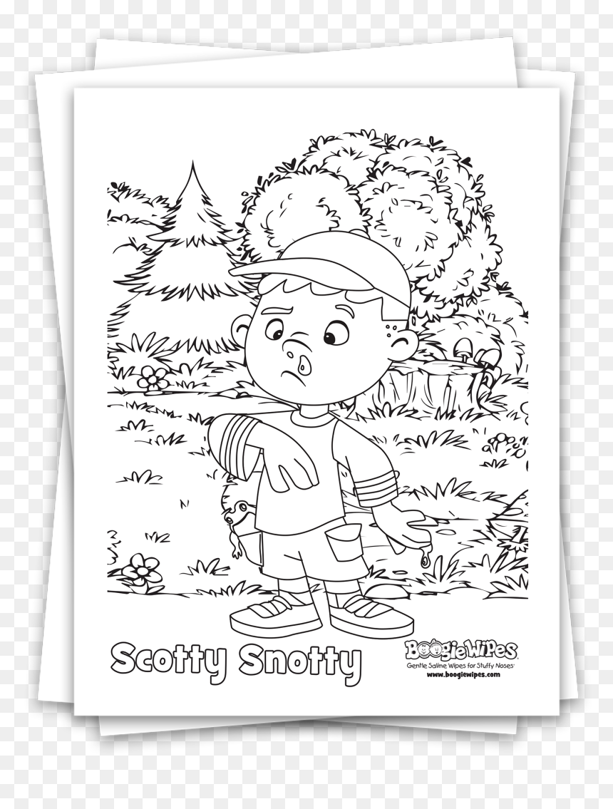 Coloring Activity Sheets - Cartoon, HD Png Download - booger png