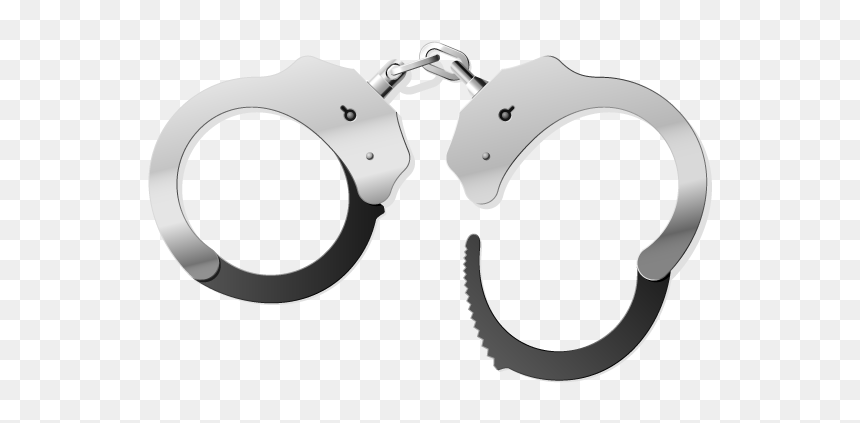 Silver Handcuffs Png Free Download - Handcuffs Illustration, Transparent Png - hand cuffs png