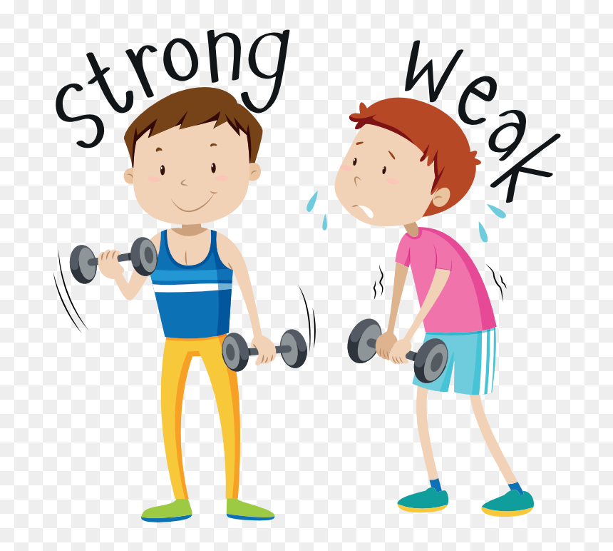 Strong Vs Weak, Life Vs Live - Strong Weak Clipart, HD Png Download - strong png