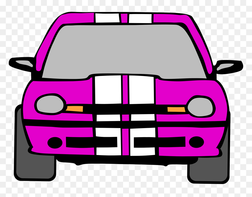 Dodge Neon Car Clip Arts - Car Front Clipart Png Transparent, Png Download - 80s grid png