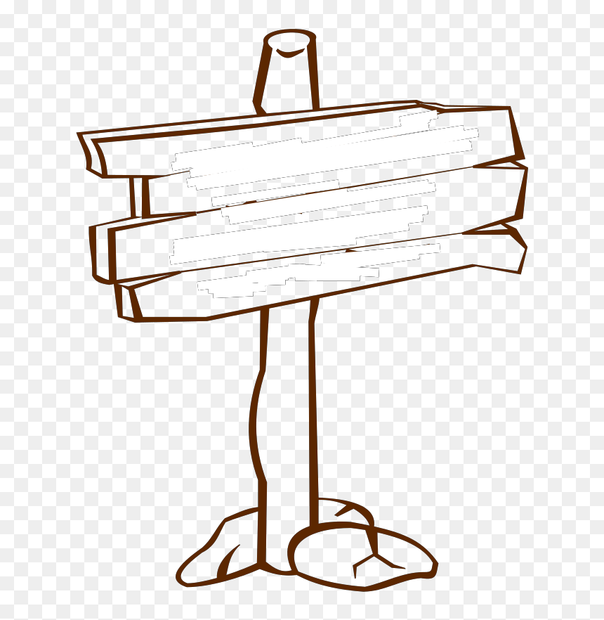 Wooden Sign Clip Art, HD Png Download - blank wooden sign png