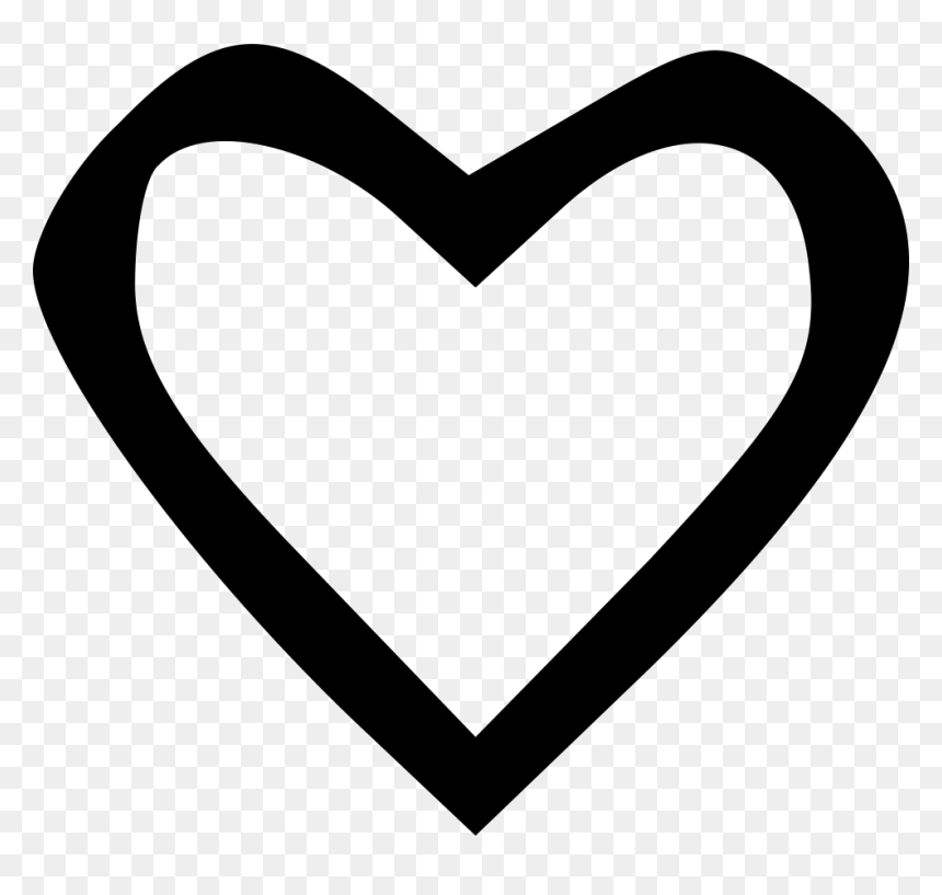 Heart Outline Comments - White Bold Heart Png, Transparent Png - coracao png