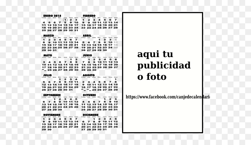 Calendario 2015 - Black-and-white, HD Png Download - calendario png