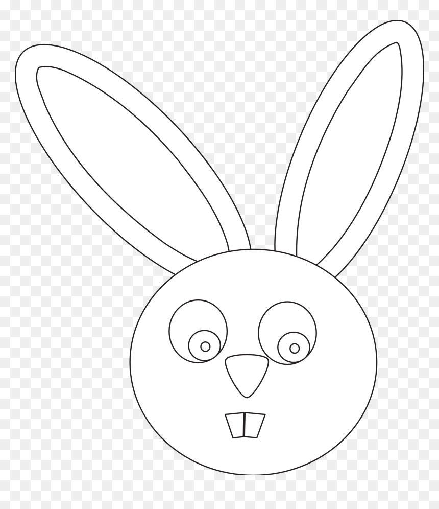 Rabbit Black White Line Art 1969px - Domestic Rabbit, HD Png Download - squiggly arrow png