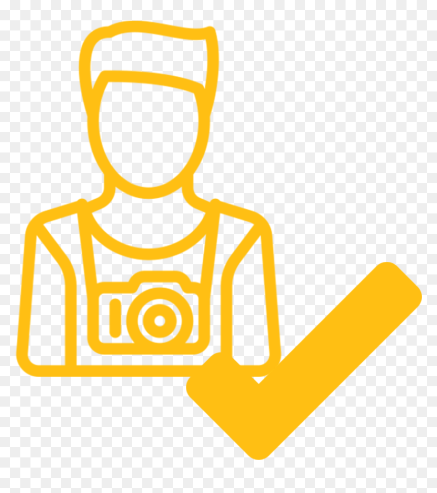 Yellow Node Influencer With A Check Mark Icon Against - Food Influencer Icon Png, Transparent Png - checkmark icon png