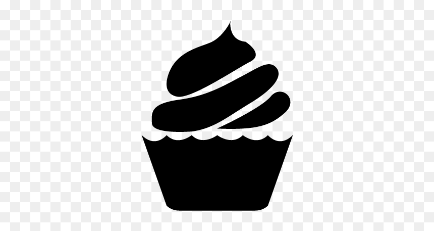 Black And White Cupcake Png 1 » Png Image - Black And White Cupcake Icon, Transparent Png - cup cake png