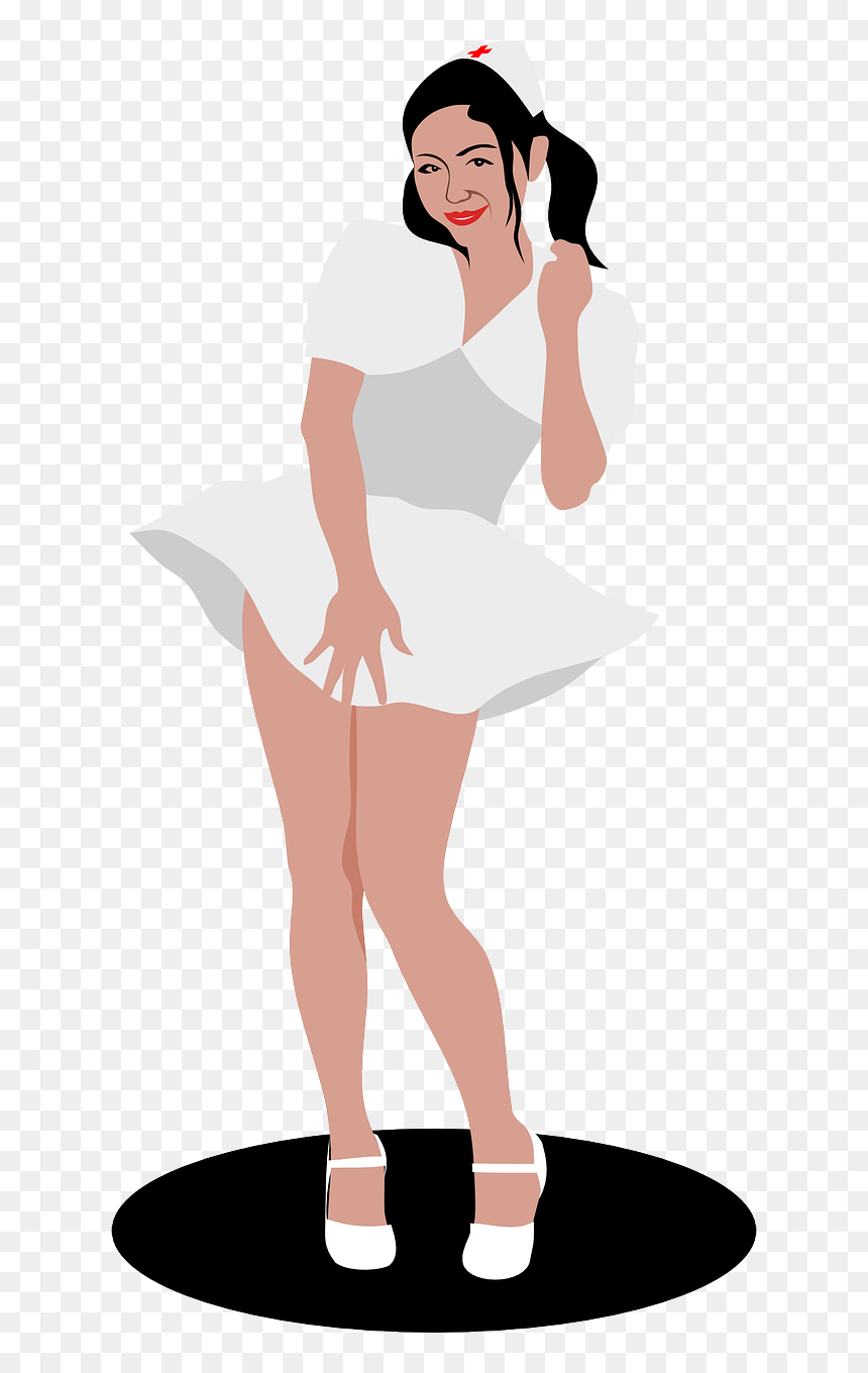 Cna Nurse Sexy Cartoon, HD Png Download - asian girl png