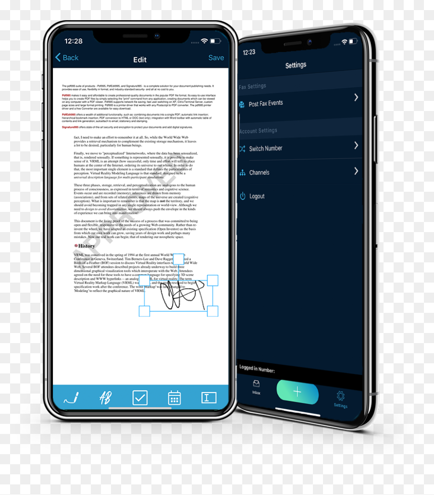 Banter Online Fax - Smartphone, HD Png Download - fax png